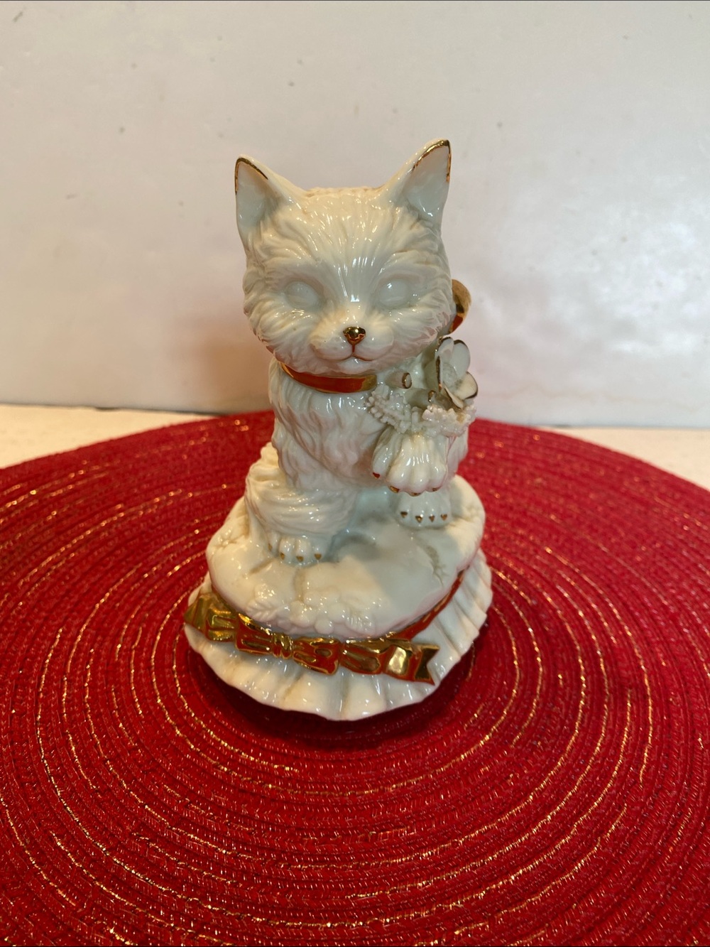 Vintage Lefton Cat Music Box